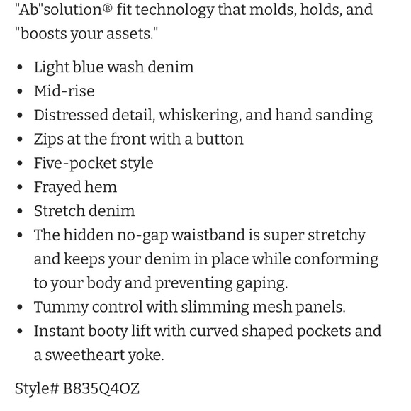 DEMOCRACY Light Wash Ab Solution Blue NEW Capri Jeans 4 - Picture 10 of 10